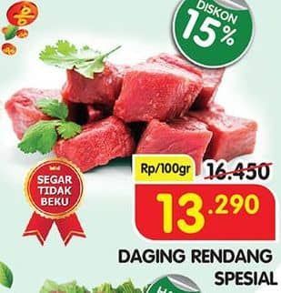 Promo Harga Daging Rendang Sapi Special per 100 gr - Superindo