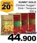 Promo Harga Sunny Gold Chicken Nugget/ Stick/ Tempura  - Giant