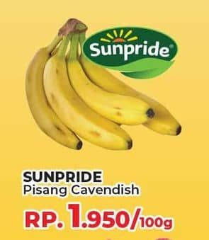 Promo Harga Sunpride Pisang Cavendish per 100 gr - Yogya