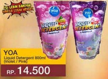 Promo Harga YOA Liquid Detergent Pink, Violet 800 ml - Yogya