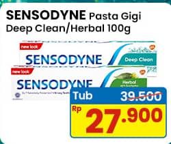 Promo Harga Sensodyne Pasta Gigi Deep Clean, Herbal 100 gr - Indomaret