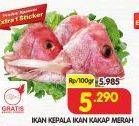 Promo Harga Kepala Ikan Kakap Merah per 100 gr - Superindo