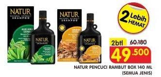 Promo Harga NATUR Shampoo All Variants per 2 botol 140 ml - Superindo
