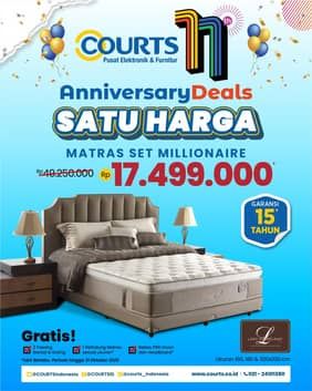 Promo Harga Lady Americana Millionaire Complete Set Mattress  - COURTS