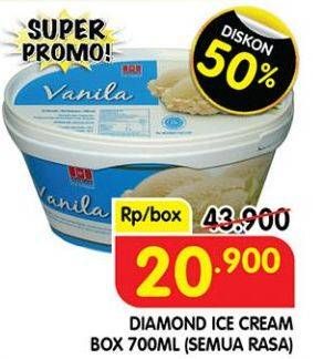 Promo Harga Diamond Ice Cream All Variants 700 ml - Superindo