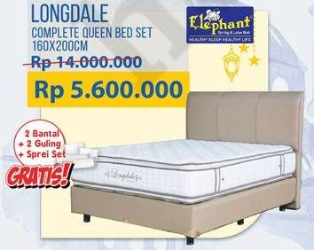Promo Harga ELEPHANT Longdale Tempat Tidur 160x200cm  - Courts