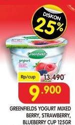 Promo Harga GREENFIELDS Yogurt Mixed Berry, Strawberry, Blueberry