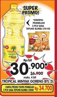 Promo Harga Tropical Minyak Goreng 2000 ml - Superindo