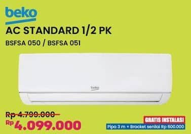 Promo Harga Beko BSFSA | AC 1/2PK 050, 051  - COURTS