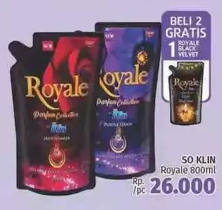 Promo Harga SO KLIN Royale Parfum Collection 800 ml - LotteMart