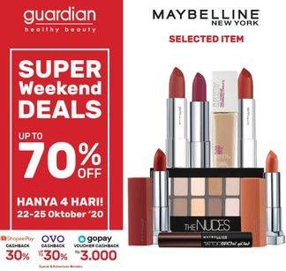 Promo Harga MAYBELLINE Cosmetics Selected Items  - Guardian