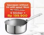 Promo Harga MASTER CHEF Sauce Pan Without Lid With Spout  - Superindo
