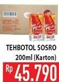 Promo Harga SOSRO Teh Botol per 24 pcs 200 ml - Hypermart