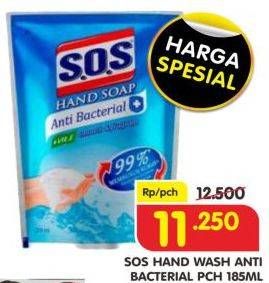 Promo Harga SOS Hand Soap Anti Bacterial 185 ml - Superindo