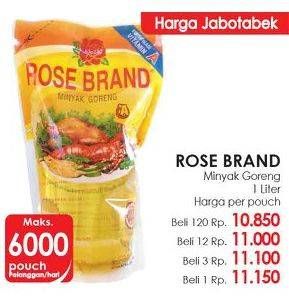 Promo Harga ROSE BRAND Minyak Goreng 1 ltr - LotteMart