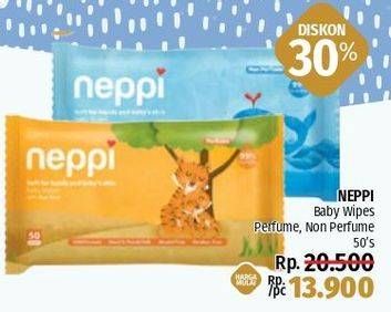 Promo Harga NEPPI Baby Wipes Non Parfume, Parfume 50 pcs - LotteMart