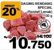 Promo Harga Daging Rendang Sapi Rendah Lemak per 100 gr - Giant