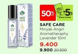 Promo Harga Safe Care Minyak Angin Aroma Therapy 10 ml - Watsons