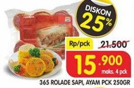 Promo Harga 365 Rolade Sapi/Rolade Ayam 250 g  - Superindo