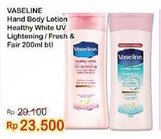 Promo Harga VASELINE Intensive Care Healthy White, Fresh Fair 200 ml - Indomaret
