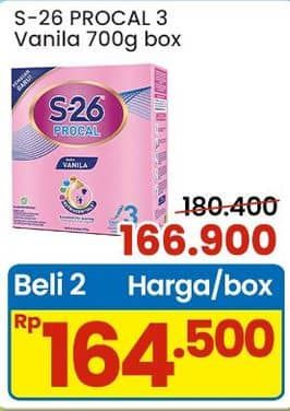 Promo Harga S26 Procal Susu Pertumbuhan Vanilla 700 gr - Indomaret