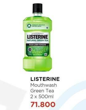 Promo Harga LISTERINE Mouthwash Antiseptic Green Tea per 2 botol 500 ml - Watsons