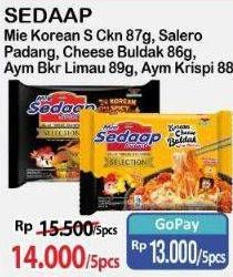 Sedaap Mie Korean S Chicken, Salero Padang, Cheese Buldak, Ayam Bakar Limau, Ayam Krispi