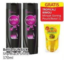 Promo Harga SUNSILK Shampoo Black Shine 170 ml - Alfamart