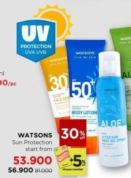 Promo Harga WATSONS Sun Screen Body Lotion SPF 50 100 ml - Watsons