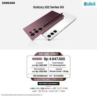 Promo Harga SAMSUNG Galaxy S22 Series 5G  - Blibli