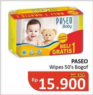 Promo Harga PASEO Baby Wipes BOGOF 50 pcs - Alfamidi