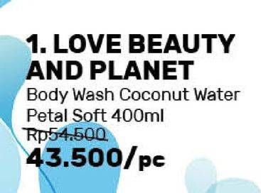 Promo Harga LOVE BEAUTY AND PLANET Body Wash Petal Soft 400 ml - Guardian
