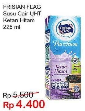 Promo Harga FRISIAN FLAG Susu UHT Purefarm Ketan Hitam 225 ml - Indomaret