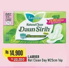 Promo Harga Laurier Natural Clean Wing 25cm 16 pcs - Alfamart