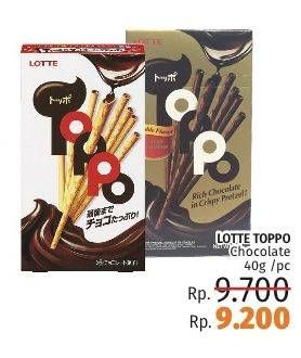 Promo Harga LOTTE Choco Stick Toppo 40 gr - LotteMart