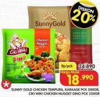 SUNNY GOLD Chicken Tempura, Karaage/ CIKI WIKI Chicken Nugget Dino