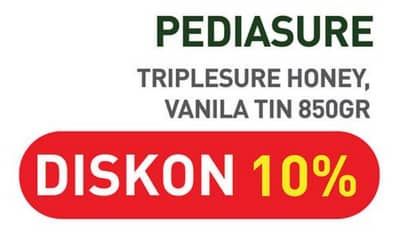 Promo Harga Pediasure Triplesure Vanila, Madu 850 gr - Hypermart