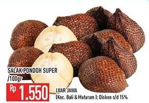 Promo Harga Salak Pondoh Super per 100 gr - Hypermart