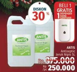 Promo Harga ANTIS Hand Sanitizer Jeruk Nipis 5 ltr - LotteMart