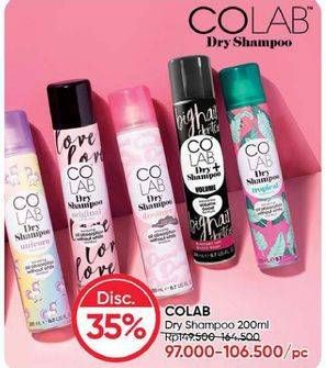Promo Harga COLAB Dry Shampoo All Variants 200 ml - Guardian