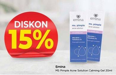 Promo Harga Emina Ms. Pimple Acne Solution Calming Gel  20 ml - TIP TOP