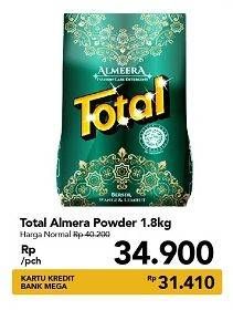 Promo Harga TOTAL Detergent Almeera Green 1800 gr - Carrefour