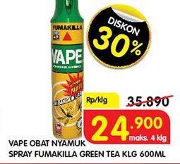 Promo Harga FUMAKILLA VAPE Aerosol Green Tea 600 ml - Superindo
