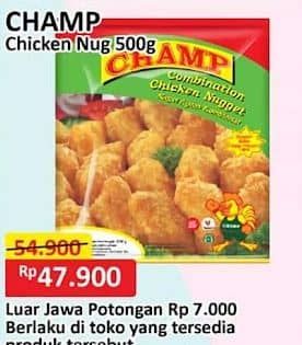 Promo Harga Champ Nugget Crunchy Nugget 450 gr - Alfamart