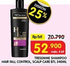 Promo Harga Tresemme Shampoo Hair Fall Control, Scalp Care 340 ml - Superindo