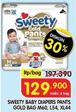 Promo Harga Sweety Gold Pants M60, L54, XL44 44 pcs - Superindo