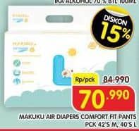 Makuku Comfort Fit Diapers Pants 40 pcs Diskon 16%, Harga Promo Rp70.990, Harga Normal Rp84.990