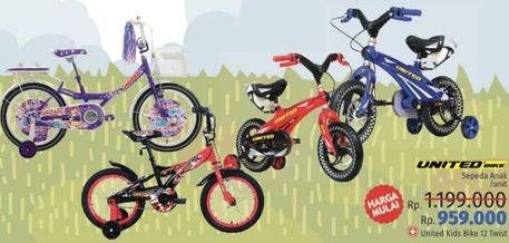 Promo Harga UNITED Kids Bike  - LotteMart