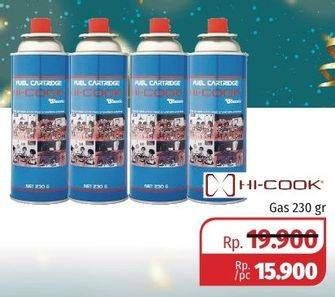 Promo Harga HICOOK Tabung Gas (Gas Cartridge) 230 gr - Lotte Grosir