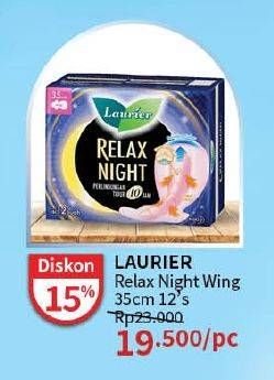 Promo Harga Laurier Relax Night 35cm 12 pcs - Guardian